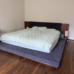 Modern King Size Low Profile Platform Bed Frame (Orig. $1,000+)
