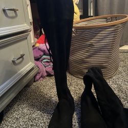 Black Knee High Boots