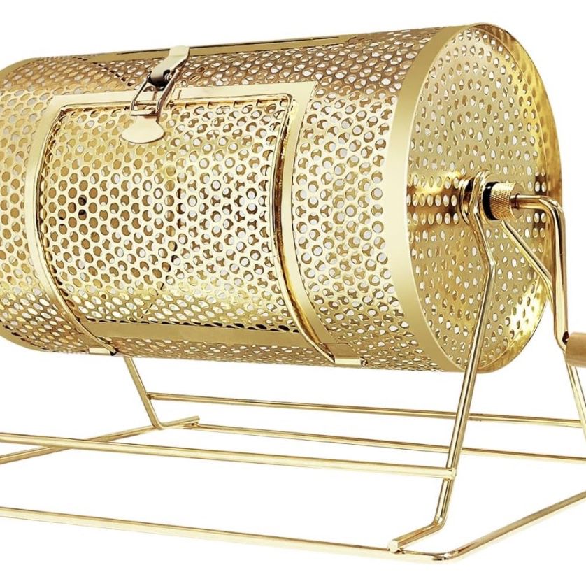 Raffle Drum, Professional Brass Plated Raffle Ticket Spinning Cage 