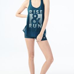 Rise & Run Mesh Racerback Tank size S
