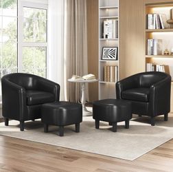 Accent Chair With Ottoman