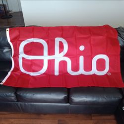 Ohio State University Buckeyes 3 X 5 Flag Large Script