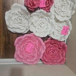 Pink & White Decorative Flowers $15