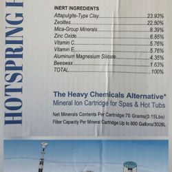 NEW- Hotspring HotubSpa Mineral lon Cartidge Stick's 3Pk  for Hot Tub EPAEsablishment No.100781-CHN.
I'm asking $20
