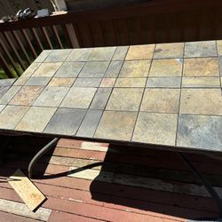 Outdoor Stone Table And Fire Put