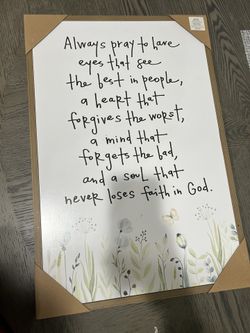 Framed Canvas Quote