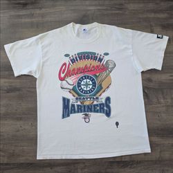 Seattle Mariners 1995  Western Division Champions Vintage T-Shirt XL Starter