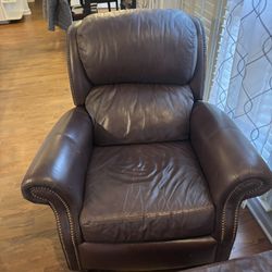 Leather Chair Ottoman 