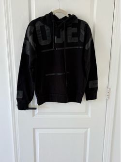 Black Graphic Pullover Hoodie