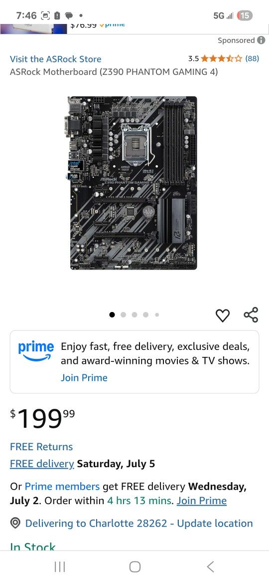 Asrock Z390 Gaming 4 And I9 9900k Cpu Combo