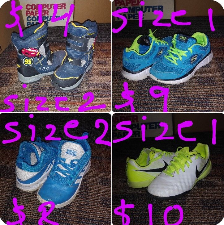 Kids shoes$8-$14