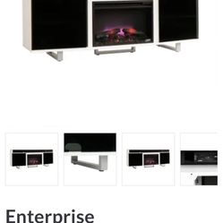 TV Console with Fireplace