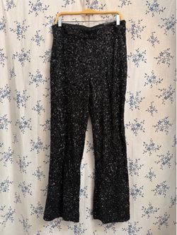 Express Sequin High Rise Trouser Pants Size L