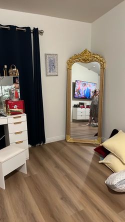 Gold tall mirror
