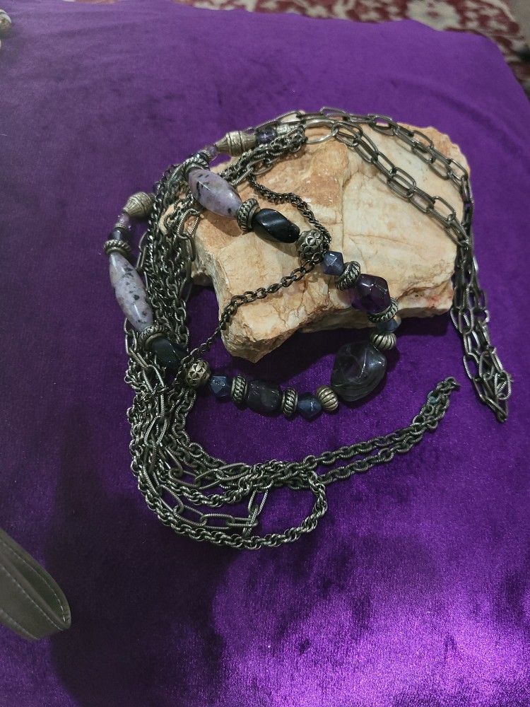Amethyst & Silver Necklace