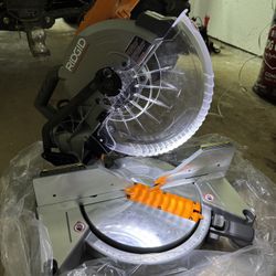 Ridgid 15 Amp 10 In. Corded Dual Bevel Miter Saw With LED Cutline Indicator 