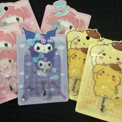 Pompon,kuromi,my Melody  Wall Hook 