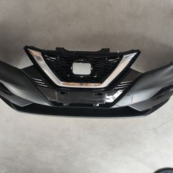 Complete Front Bumper Assembly With Grille And Fog Light Kit  For 2020 2021 2022 Nissan Rogue Sport 