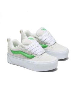 Vans Vans Knu Stack Casual Platform Shoes 'White Green' Brand New