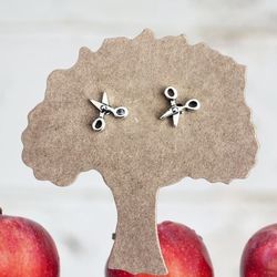 925 Sterling Silver Scissor Earrings