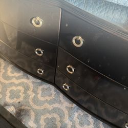 Bedframe,  Dressers Mirror, & Bed