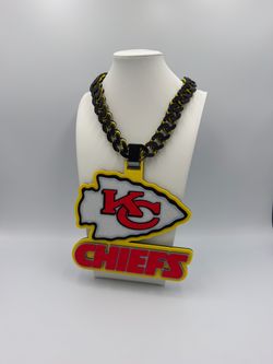 3D printed Sports Hype chain/ Kansas City Chiefs Necklace/ NFL HYPE CHAIN