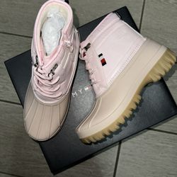 Tommy Hilfiger Boots Kids Size 5 Girls Light Pink Danni Duck 