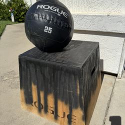 ROGUE FITNESS 20” Plyo Box And 25LB Medical Ball