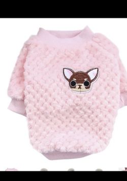 Pet Dog Clothes Winter Warm Size  XL (Set Of 3) (Pink, Gray, Blue)