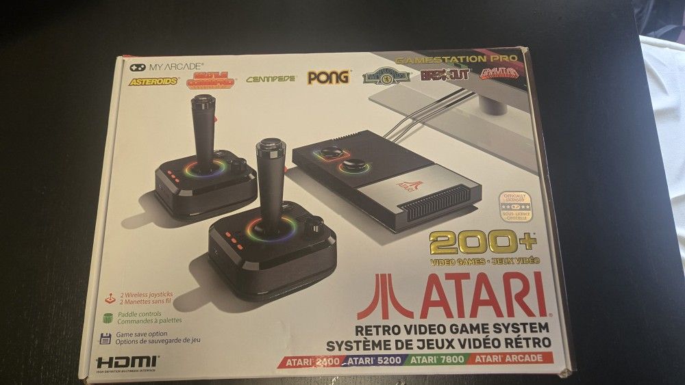 The Gamestation Pro has over 200 games, including Atari® 2600, Atari® 5200, Atari® 7800 and Atari® arcade games