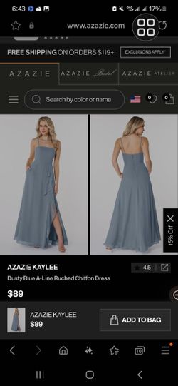 Azazie Dusty Blue Dress