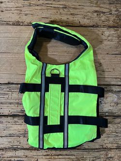 Neon Yellow Reflective Dog Life Jacket