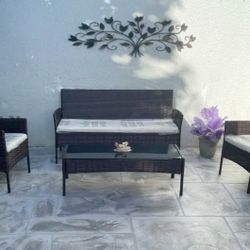 Brand new 4-piece all-weather rattan outdoor furniture combination