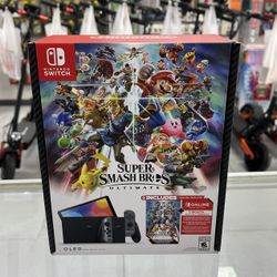 Nintendo Switch OLED Super Smash Bros Bundle! Finance For $50 Down Paynent!!