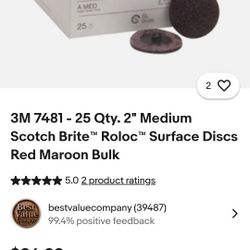 3M Medium Scotch-Brite Surface Discs 25 In Box 2 In 