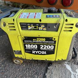 RYOBI 2,200 Watt  Powered Electric  Digital Inverter Generato