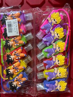 Backpack hand sanitizers strawberry shortcake & DBZ
