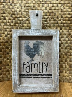 “Family” Farmhouse Style Box Sign - New