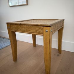 Woven Wood Side Table / End Table