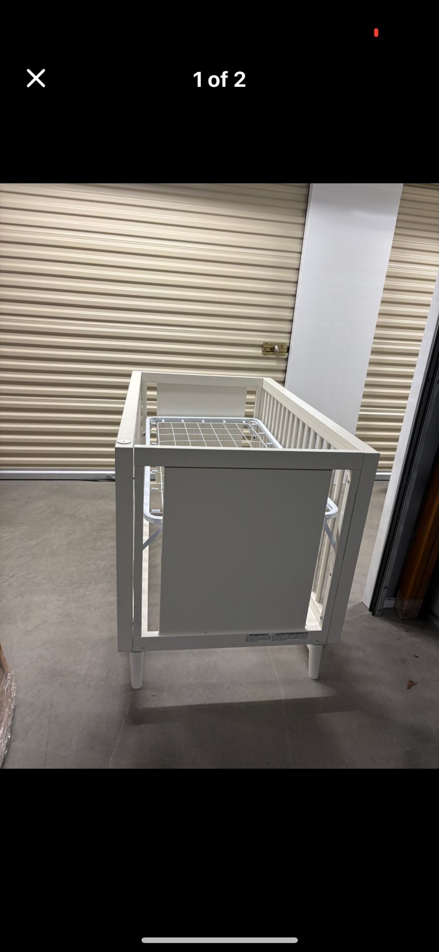 Small adjustable Baby / Toddler Crib