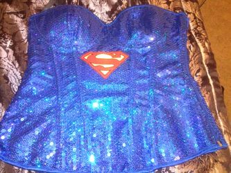 Super woman glittery corset