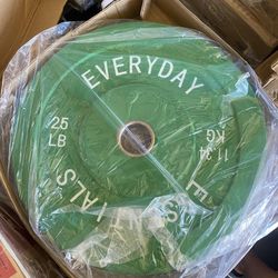 New pair of 25 pounds bumper weights