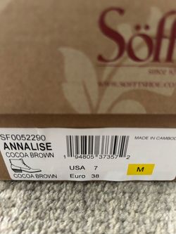 Sofft Leather Boot, Size 7, Cocoa Brown
