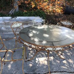 Table 1950’s Wrought Iron & 4 Chairs DIY - Project