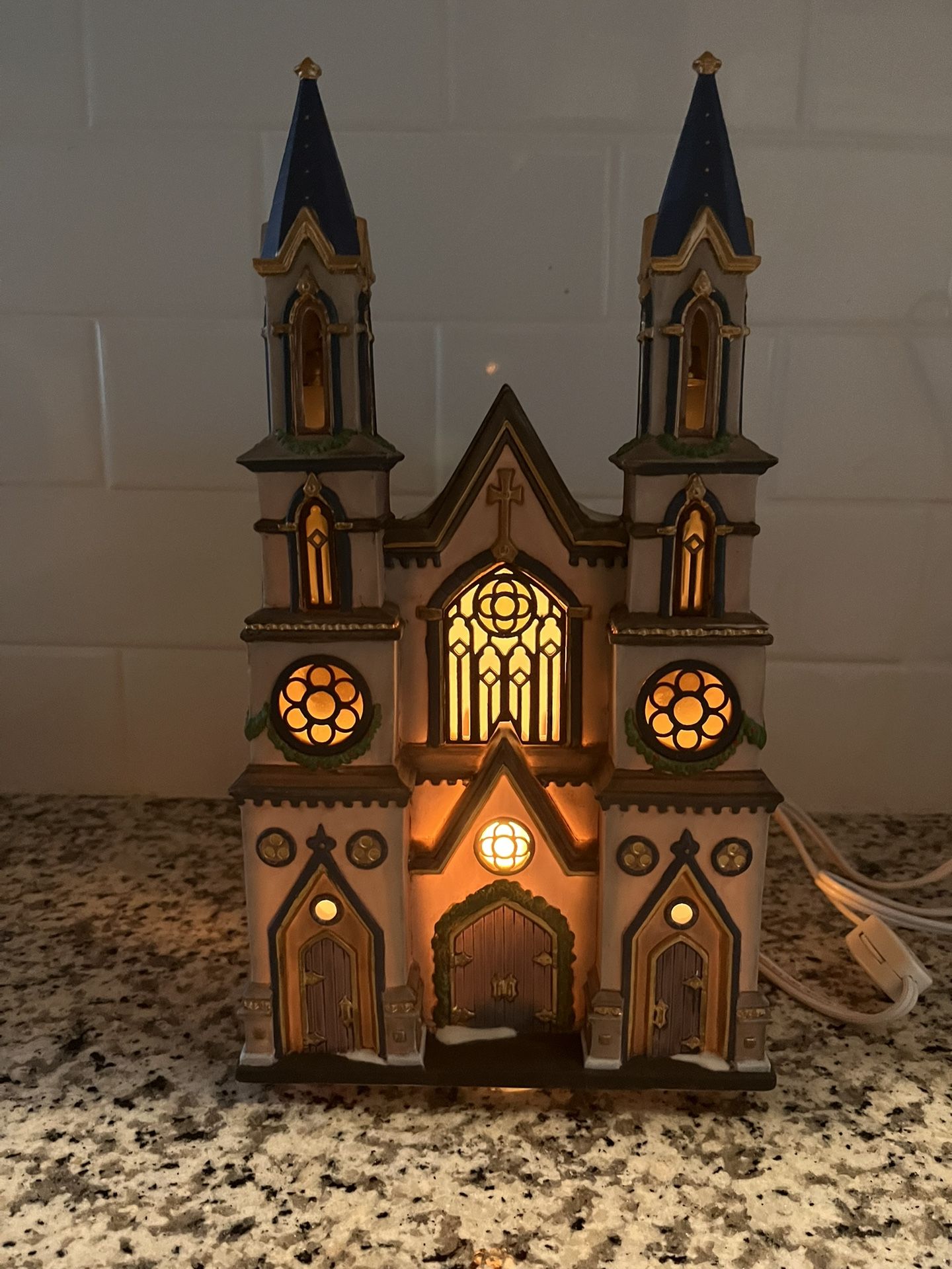 Trendy VN Department 56 Christmas Village The product is a building called Old Trinity Church, part of Very Soft Leather Bag Black/Tan And Calf Skin