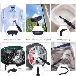 High Pressure Cleaning Handheld Pressurized Steam Cleaner with 11-Piece Accessory Set Purpose and Multi-Surface All Natural, Anthracite