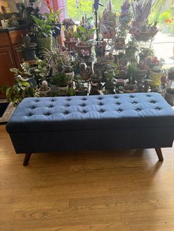 Bench storage ottoman