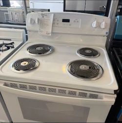 GE 30" Electric Stove White