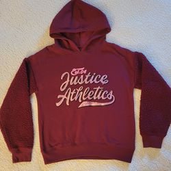 Girls Justice Hoodie Maroon