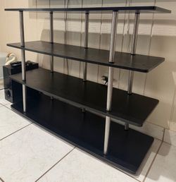 Black TV stand